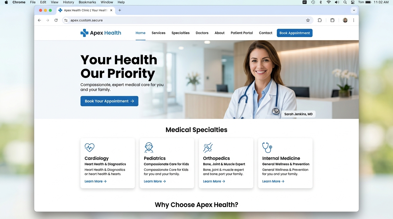 Healthcare Clinic Website Design